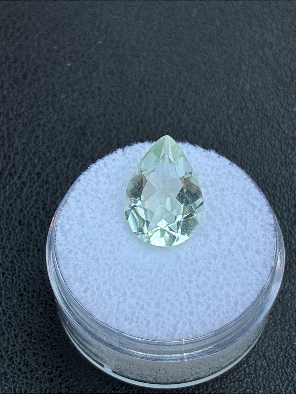 Large 4ct Light Blue Synthetic Quartz Teardrop Gemstone Jewelry Making Loose